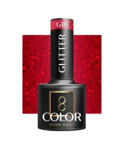 GLOSSIQ x OCHO NAILS Hybrid Nail Polish Glitter G10 – 5g | Glittering Gel Polish with Sparkling Effect