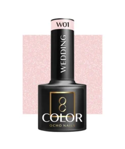 GLOSSIQ x OCHO NAILS Hybrid Nail Polish Wedding W01 – 5g | Romantic Nude Gel Polish for Special Occasions