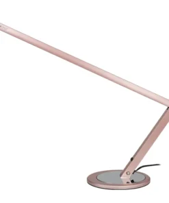 GLOSSIQ Slim LED Desk Lamp – Aluminium – Adjustable – Rose Gold