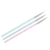 GLOSSIQ Nail Art Brush Set – 3x Precision Brushes – Liner Brushes – For Nail Art & Fine Details