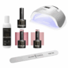 GLOSSIQ Gel Polish Starter Kit – Grey Sparkle Edition