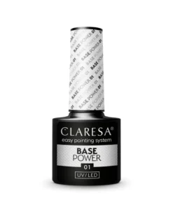 GLOSSIQ x CLARESA Base Power 01 – 5 ml | Transparent Strengthening Base for French & Babyboomer