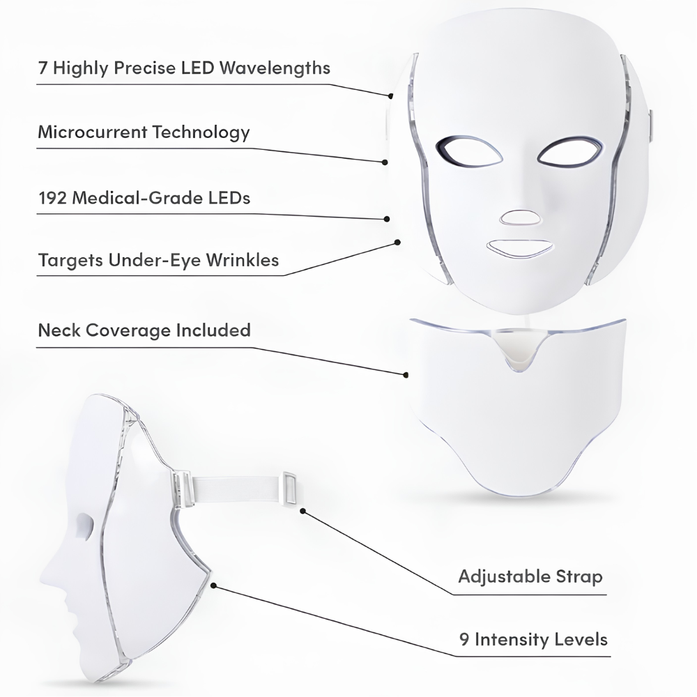 GLOSSIQ LED Mask in use